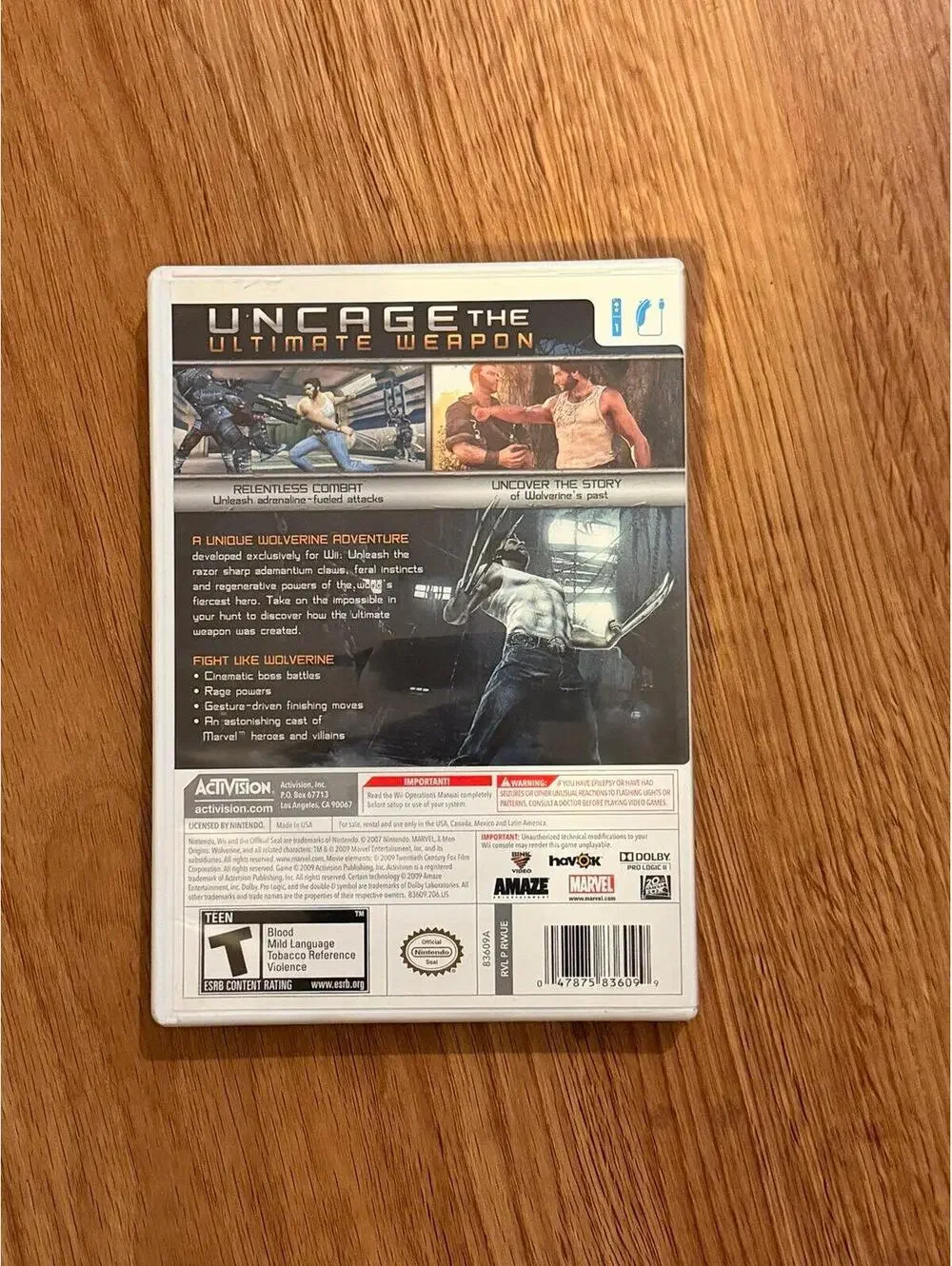 X-Men Origins: Wolverine for Nintendo Wii